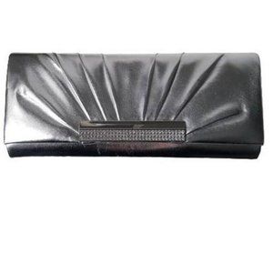 Silver Clutch with Chain